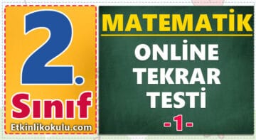 2. Sınıf Matematik Online Tekrar Testi -1-
