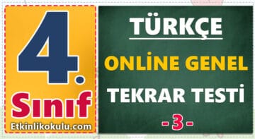 4. sınıf türkçe genel tekrar testi online test etkinlik okulu