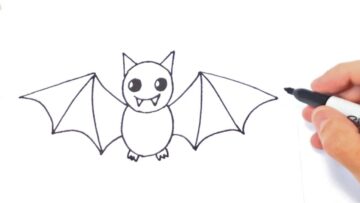 How to draw a Bat Step by Step | Bat Drawing Lesson