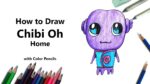 How to Draw Chibi Oh from Home Step by Step - very easy