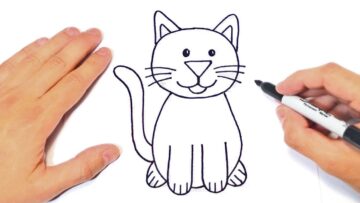 How to draw a Cat | Cat Easy Draw Tutorial